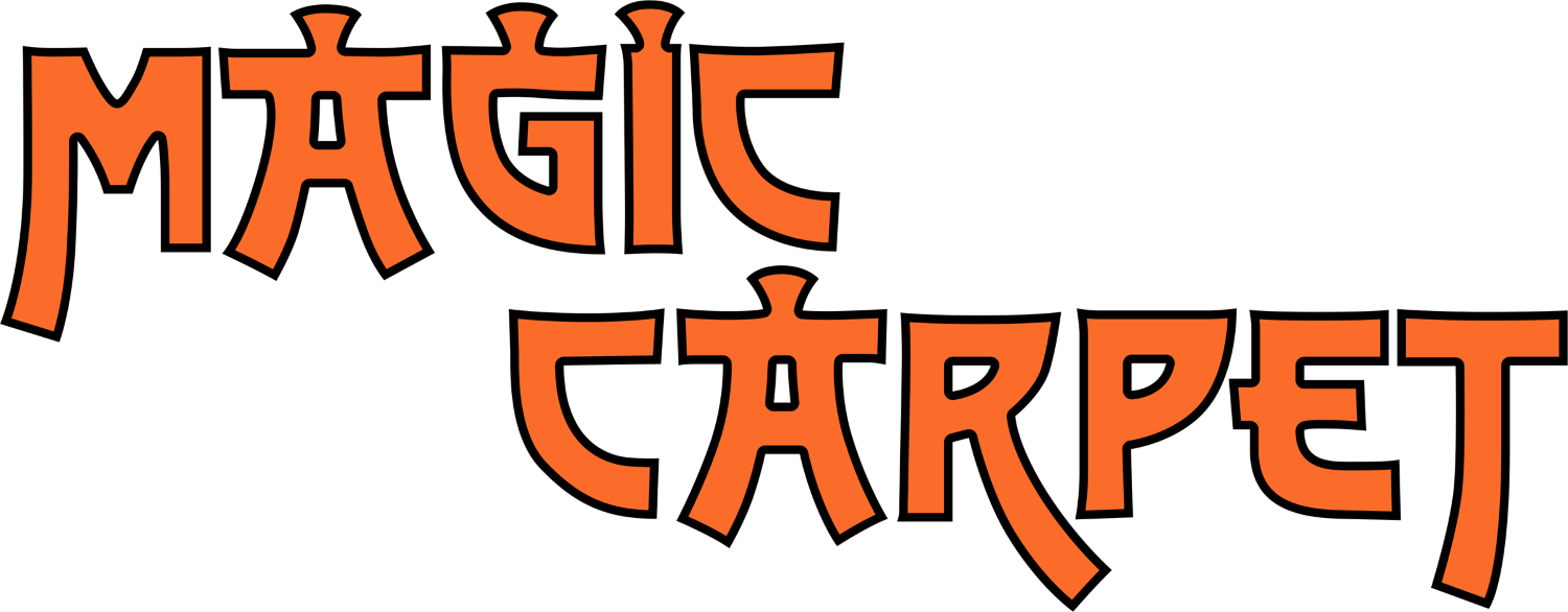 Magic Carpet logo for Commodore 64